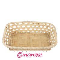 Koszyk na pączki z bambusa ( prostokątny ) 28 cm x 18 cm x H5 cm.