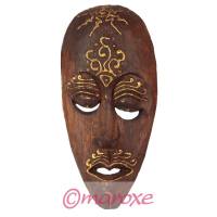 Maska z Indonezji, ręcznie wykonana drewniana ozdoba.