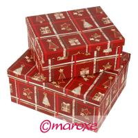 Pudełka kartonowe ozdobne, dwa ozdobne pudełka  kartonowe na świąteczne prezenty, 7 sztuk.
