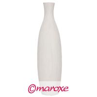Wysoki flakon ceramiczny biały o kształcie butelki, D8 cm , H48 cm.