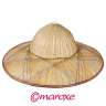 kapelusz z liści palmy i bambusa, duży, przypomina nieco nakrycia głowy samurajów
