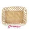 Koszyk na pączki z bambusa, koszyk bambusowy o kształcie prostokątnym
