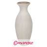 szeroki i wysoki wazon ceramiczny o przekroju koła w białym kolorze
